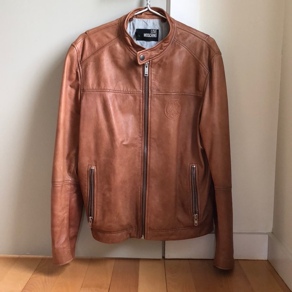 Love Moschino Other - Men’s Love Moschino Tan Leather Jacket